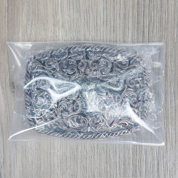 Tri-Color Texas Longhorn Western Belt Buckle - New!‎ - Picture 4 of 5